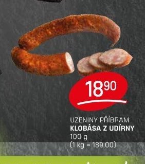 Uzeniny Příbram klobása z udírny