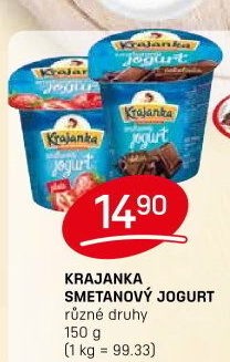 Jogurt smetanový ochucený Krajanka