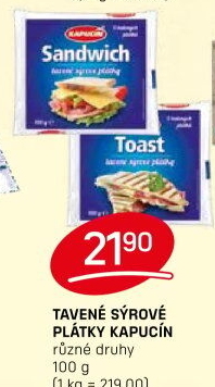Sýr tavený plátky Kapucín