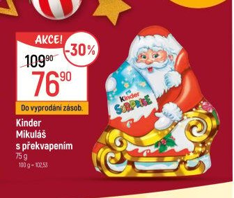Kinder Mikuláš s překvapením
