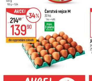 Čerstvá vejce M