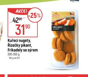 Kuřecí nugety, Řízečky pikant, Frikadely se sýrem - Globus akcniletaky.com