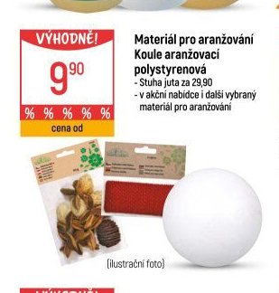Materiál pro aranžování Koule aranžovací polystyrenová