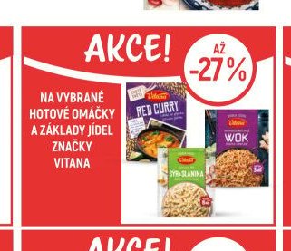 Hotové omáčky a základy jídel značky Vitana