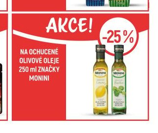 Ochucené olivové oleje 250 ml značky Monini