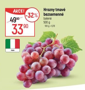 Hrozny tmavé bezsemenné