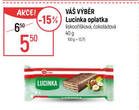 Oplatka Lucinka Váš Výběr