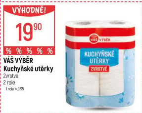Utěrky kuchyňské 2vrstvé Váš Výběr
