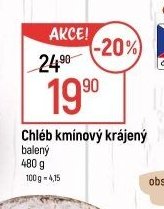 Chléb kmínový krájený