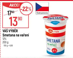 Smetana na vaření Váš Výběr