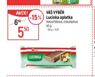 Váš výběr Lucinka oplatka