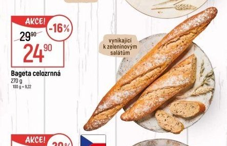 Bageta celozrnná