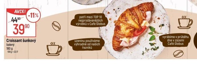 Croissant šunkový