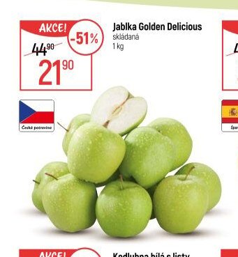 Jablka Golden Delicious - Globus akcniletaky.com