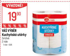 Utěrky kuchyňské 2vrstvé Váš Výběr