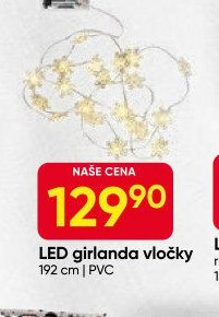 LED girlanda vločky