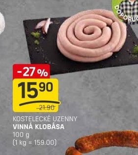 KOSTELECKÉ UZENINY VINNÁ KLOBÁSA