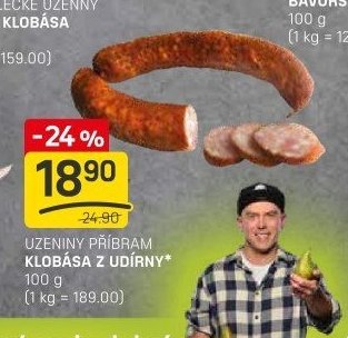 UZENINY PŘÍBRAM KLOBÁSA Z UDÍRNY