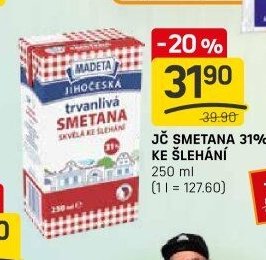 JČ SMETANA 31% KE ŠLEHÁNÍ 250 ml