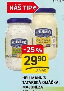 HELLMANN'S TATARSKÁ OMÁČKA, MAJONÉZA 210 ml