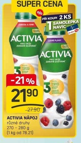 ACTIVIA NÁPOJ různé druhy 270 - 280 g
