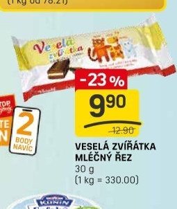 VESELÁ ZVÍŘÁTKA mléčný řez 30 g