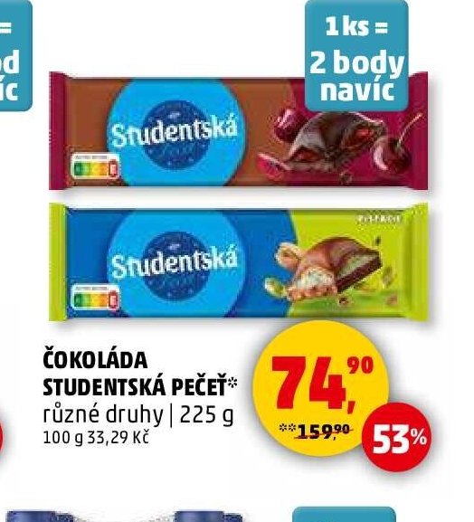 Čokoláda Studentská pečeť