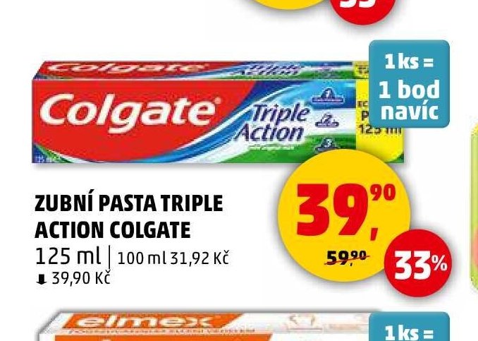 ZUBNÍ PASTA TRIPLE ACTION COLGATE