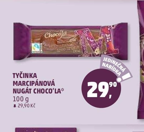 Tyčinka marcipánová nugát Choco'la