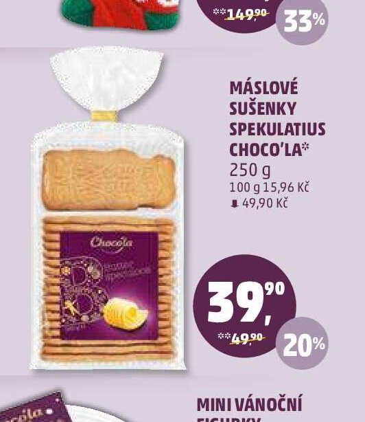 Máslové sušenky spekulatius Choco'la