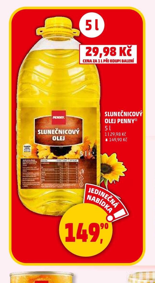 SLUNEČNICOVÝ OLEJ PENNY 5 l