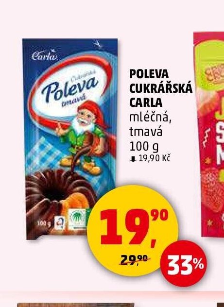POLEVA CUKRÁŘSKÁ CARLA mléčná, tmavá 100 g