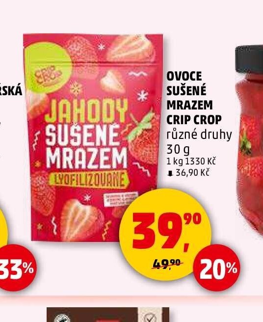 OVOCE SUŠENÉ MRAZEM CRIP CROP různé druhy 30 g