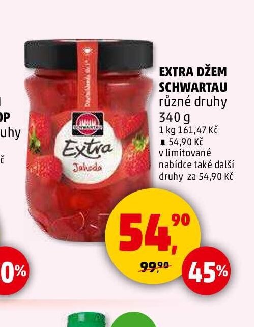 EXTRA DŽEM SCHWARTAU různé druhy 340 g