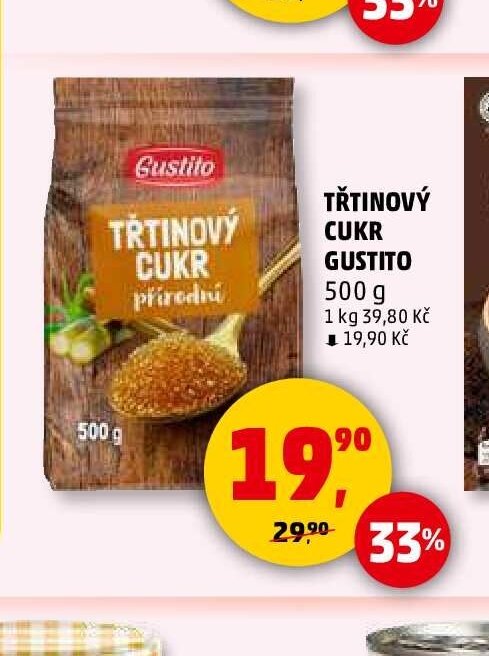 TŘTINOVÝ CUKR GUSTITO 500 g