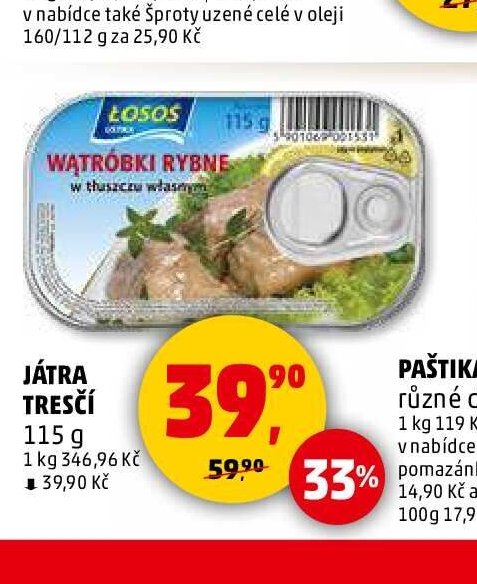 JÁTRA TRESČÍ