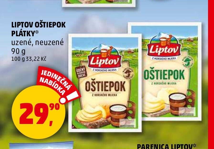 LIPTOV OŠTIEPOK PLÁTKY