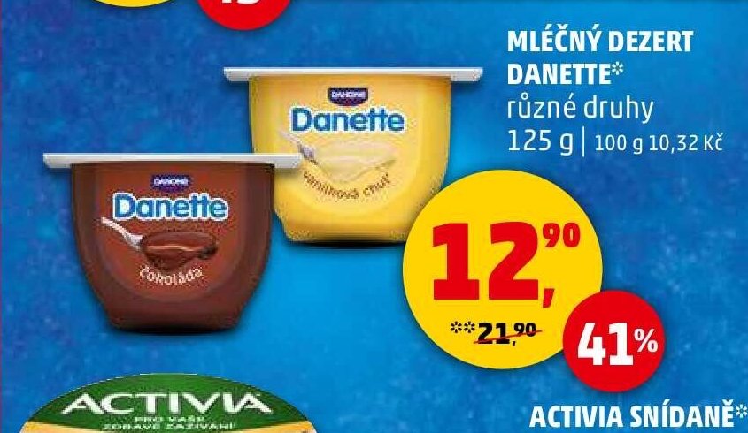 MLÉČNÝ DEZERT DANETTE
