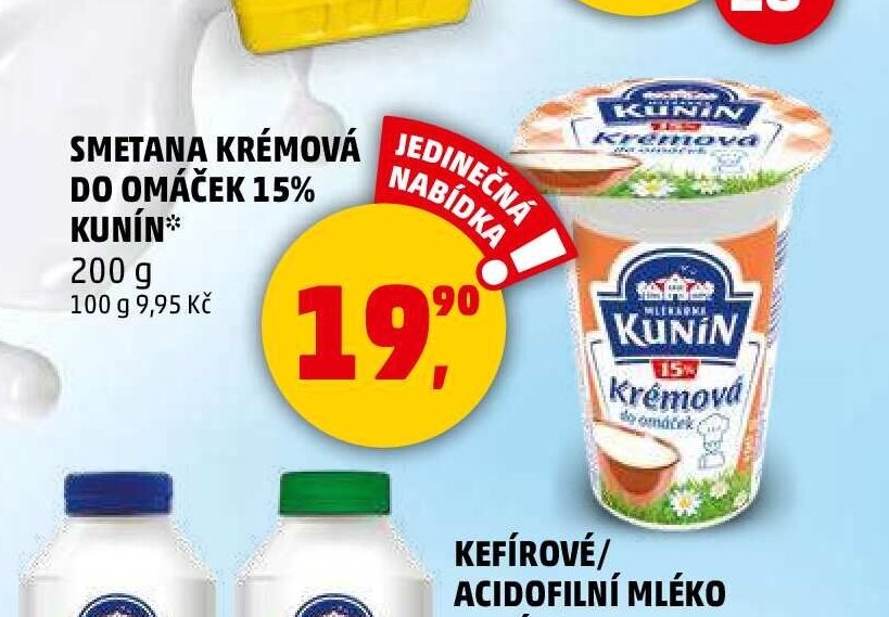SMETANA KRÉMOVÁ DO OMÁČEK KUNÍN