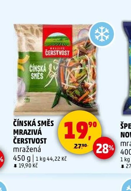 ČÍNSKÁ SMĚS MRAŽENÁ ČERSTVOST mražená