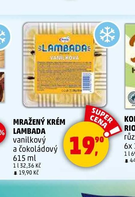 MRAŽENÝ KRÉM LAMBADA vanilkový a čokoládový