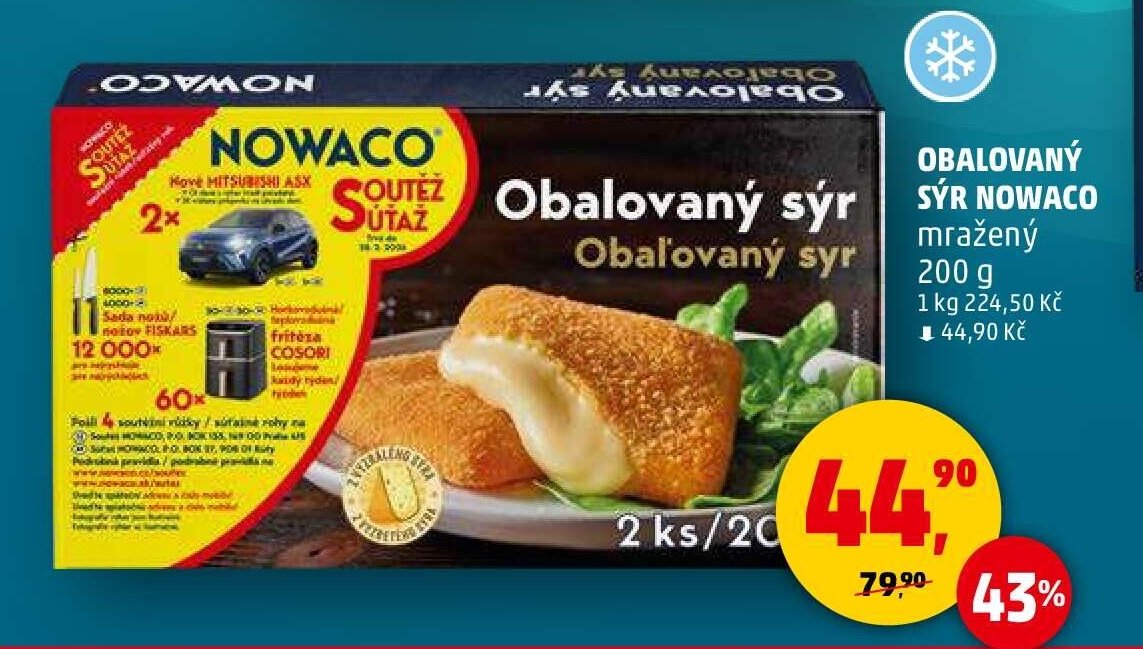 OBALOVANÝ SÝR NOWACO mražený