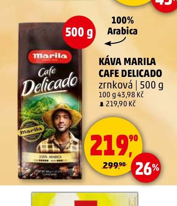 KÁVA MARILA CAFE DELICADO zrnková 500 g