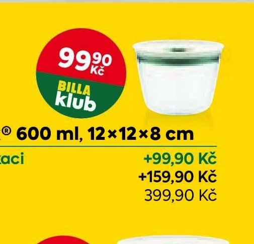 Vakuovací dóza Pyrex 600 ml, 12x12x8 cm