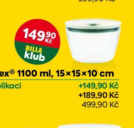 Vakuovací dóza Pyrex 1100 ml, 15x15x10 cm