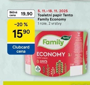 Tento Family Economy Toaletní papír - Tesco akcniletaky.com