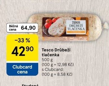Tesco Drůbeží tlačenka
