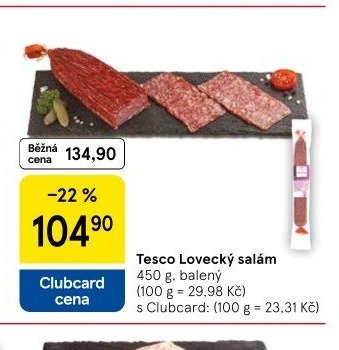 Tesco Lovecký salám