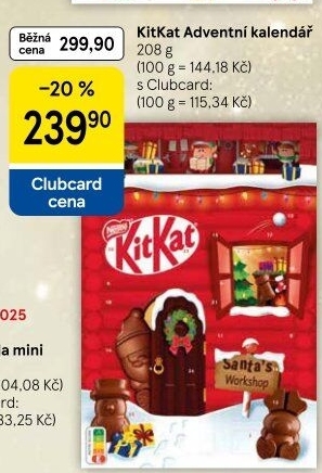 Adventní kalendář Kit Kat Nestlé