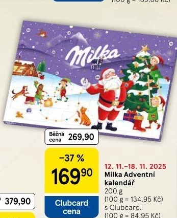 Adventní kalendář Milka